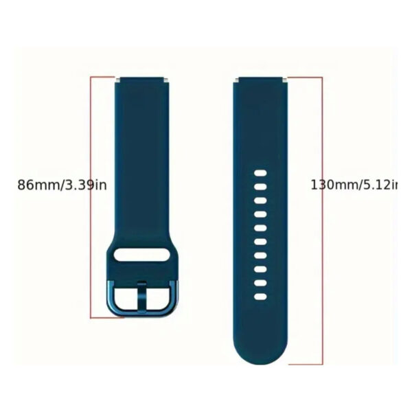 3 Pack Galaxy Watch strap - 20mm , Black, Blue and White