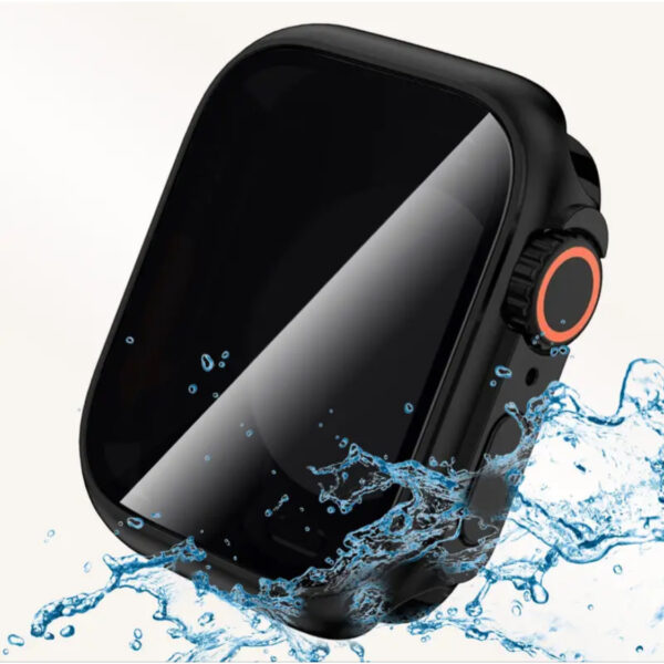 Privacy Screen Protector Case For Apple watch - Matt Black