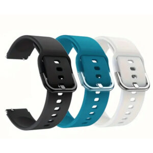 3 Pack Galaxy Watch strap - 20mm , Black, Blue and White