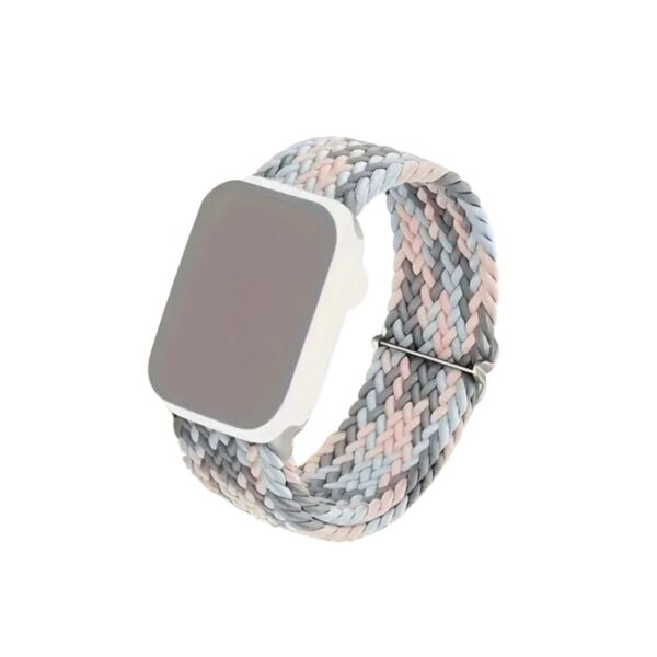 Apple Watch Stretchy Nylon Band - Grey/Pink