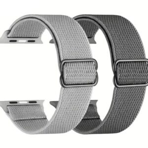 2 Pack Apple Watch Stretchy Nylon Band - Grey