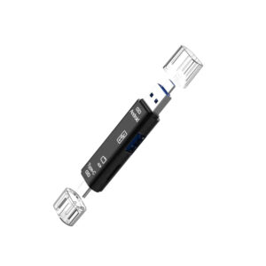 5-in-1 USB Memory Card Reader - Black
