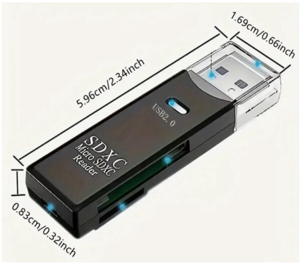 2-in-1 SD Card Reader To USB Adapter