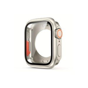 Screen Protector Case For Apple watch- White Gold