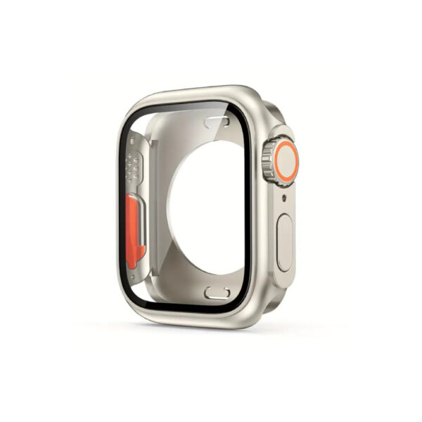 Screen Protector Case For Apple watch- White Gold
